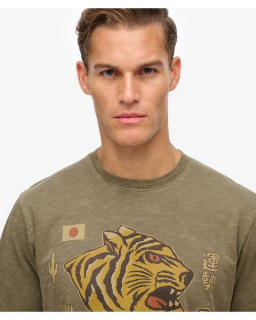 Superdry Green & Co Campaign Souvenir Loose T-shirt for men