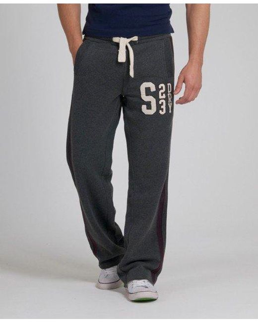 Superdry Blue Fives Jogger Charcoal Marl/Dark Port for men