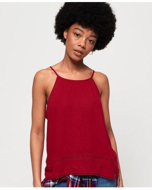Superdry Red Ricky Cami Top Nautical