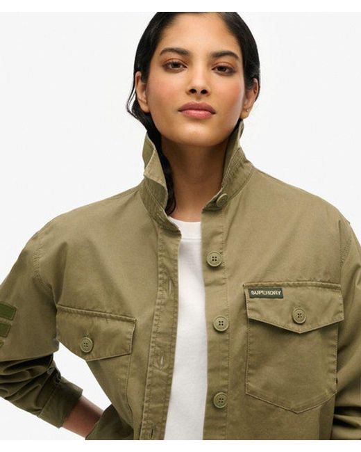 Superdry Green & Co Military Embellished Oversized Shirt