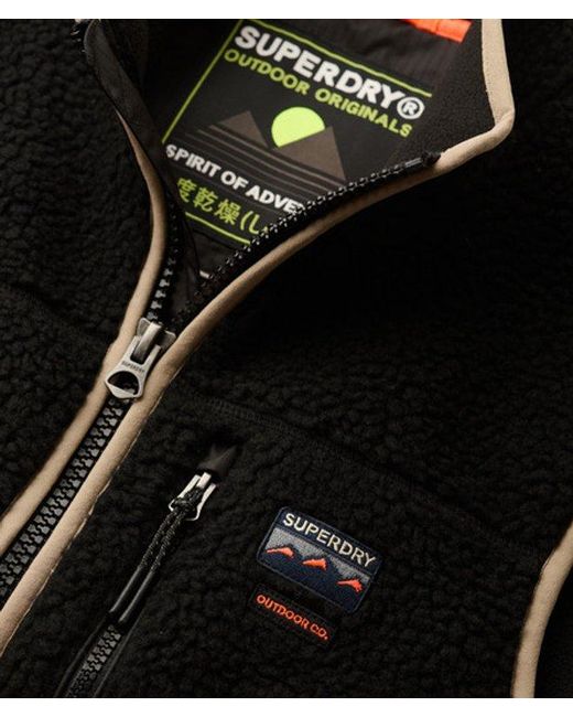 Superdry Black & Co Outdoor Fleece Gilet for men