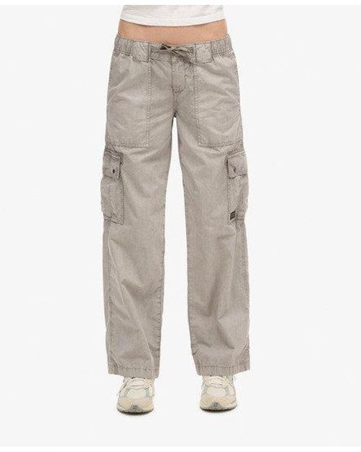 Superdry White Low Rise Utility Pants