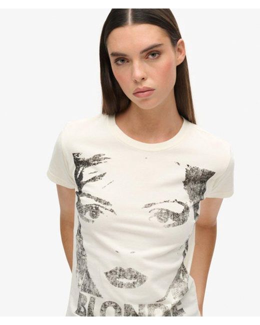 Superdry Gray & Co Blondie X & Co Fitted T-shirt