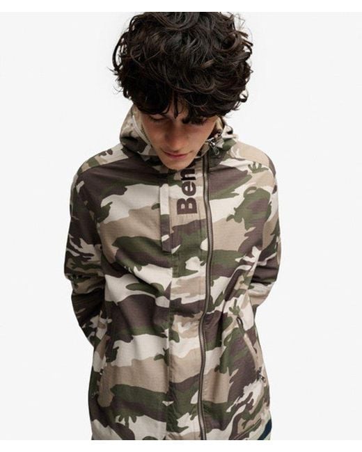 Superdry Gray Bench X & Co Bench Hooded Ripstop Jacket for men