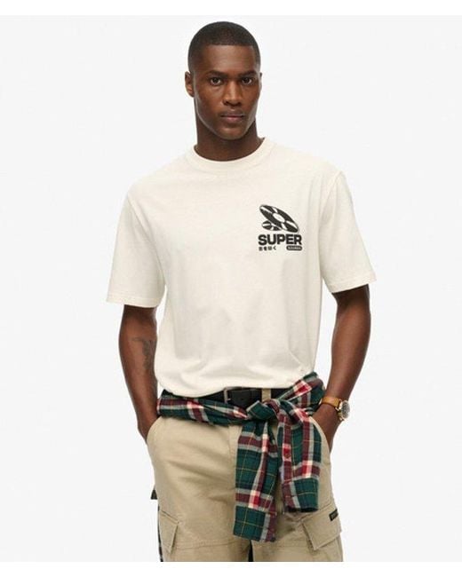 Superdry Natural Record Label Oversized T-shirt for men