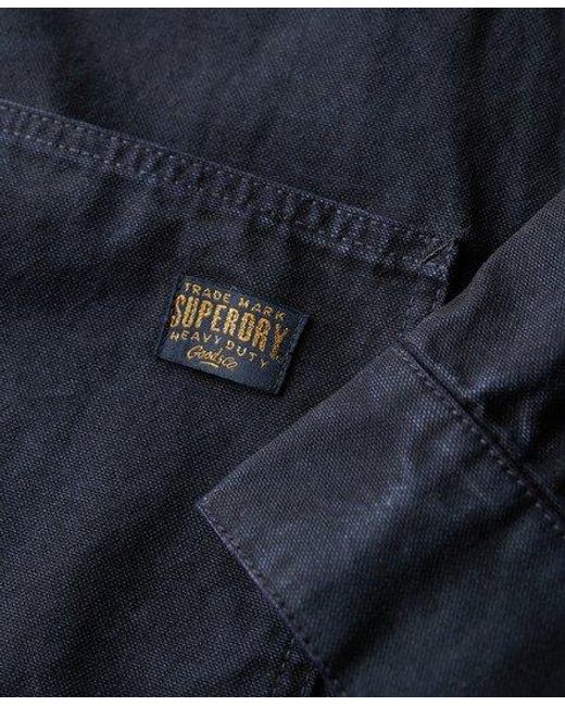 Superdry Blue Canvas Chore Jacket