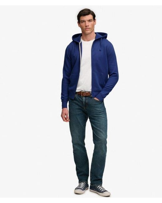Superdry Blue & Co Essential Logo Zip Hoodie for men