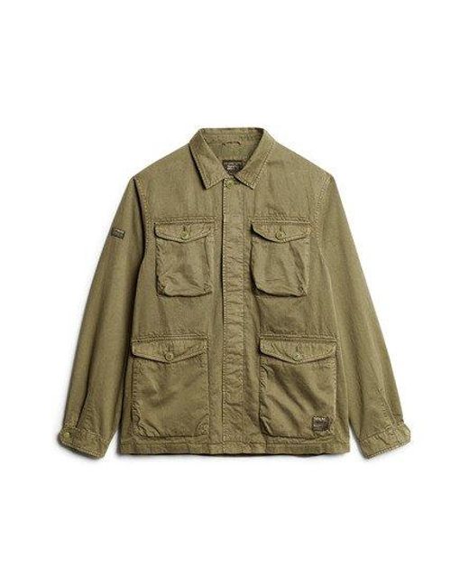 Superdry Gray Military M65 Embroidered Lightweight Jacket for men
