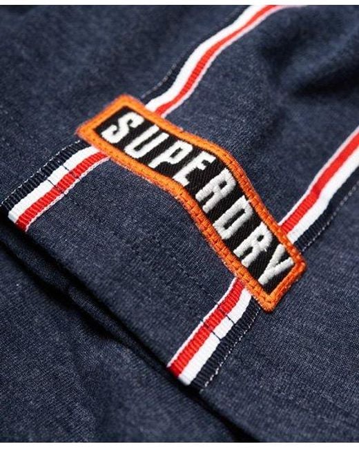 Superdry Blue Custom Classics T-Shirt Princedom Marl for men