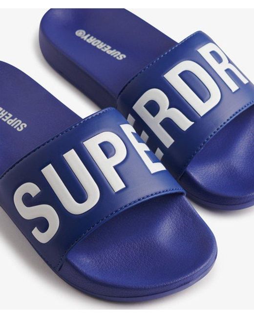 Superdry Blue & Co Code Core Pool Sliders for men