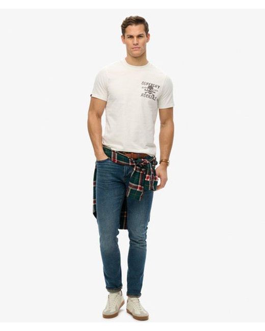 Superdry White Skull T-Shirt for men
