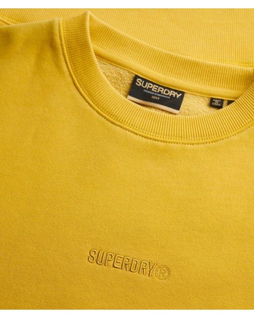 Superdry Yellow & Co Micro Logo Crew Sweatshirt for men