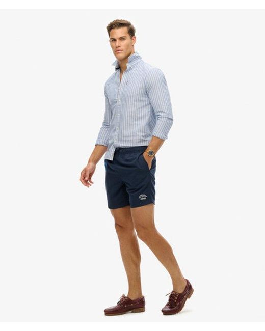 Superdry Blue & Co Classic Embroidered Recycled Polo 17-inch Swim Shorts for men
