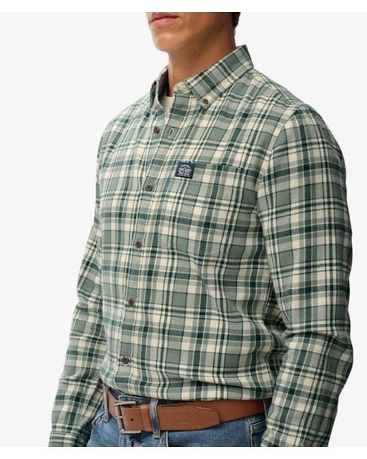 Superdry Green & Co Long Sleeve Cotton Lumberjack Shirt for men