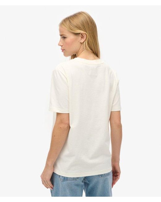 Superdry White & Co Embossed Logo Relaxed T-shirt