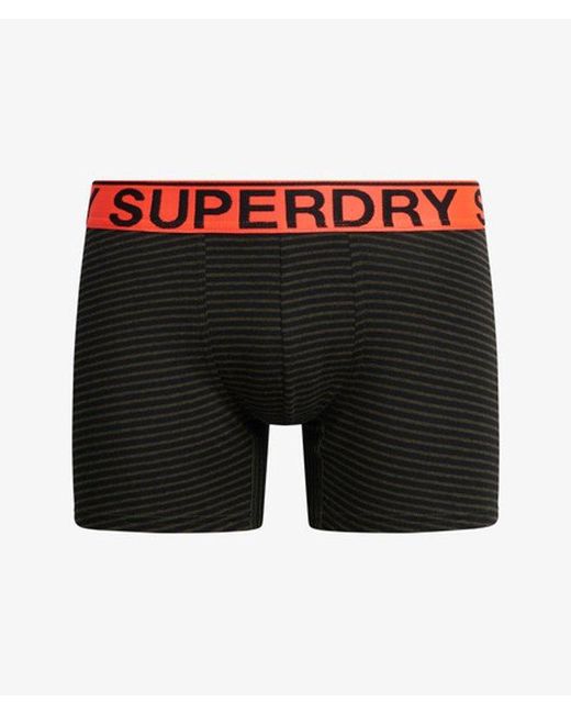 Superdry Green Organic Cotton Boxer Triple Pack for men