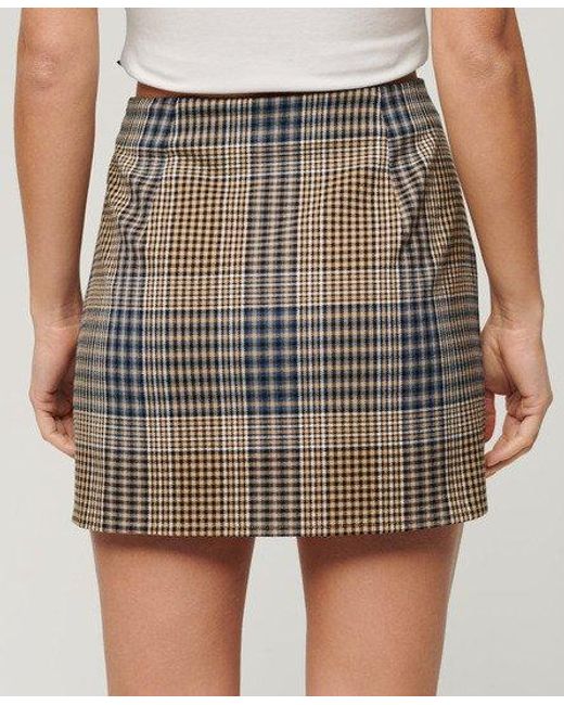 Superdry Natural Check Mini Skirt