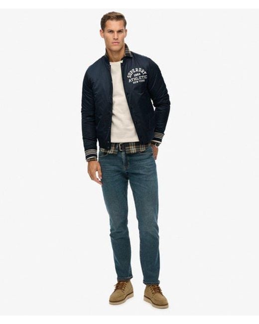 Superdry Blue & Co Athletic Varsity Bomber Jacket for men