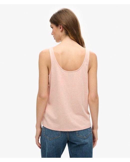 Superdry Red & Co Ladies Slim Fit Vintage Logo Vest Top