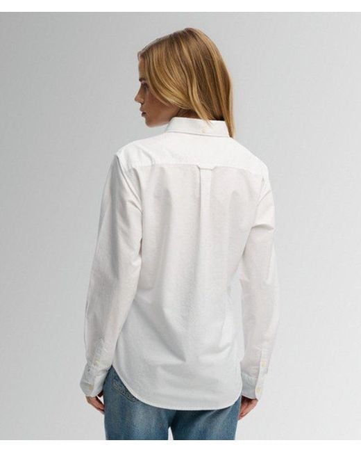 Superdry White & Co Slim Oxford Long Sleeve Shirt