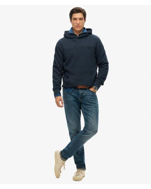 Superdry Blue & Co Vintage Washed Hoodie for men