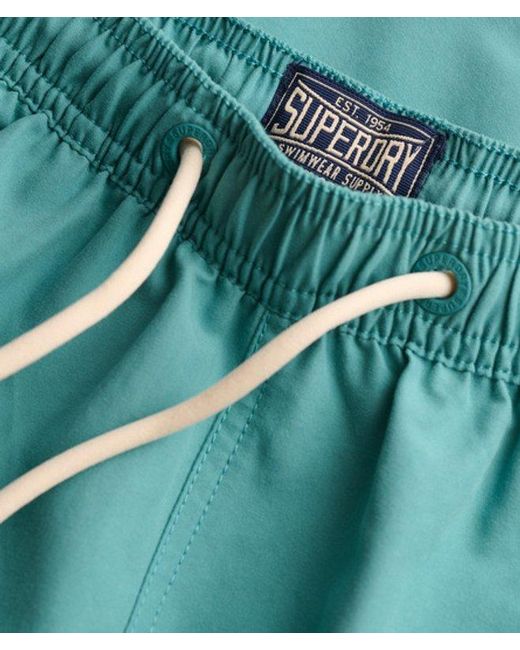 Superdry Green & Co Printed Logo 16-inch Swim Shorts for men