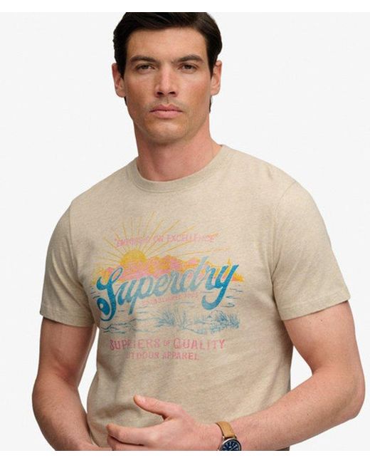 Superdry Brown & Co Outdoors Mountain Relaxed T-shirt for men