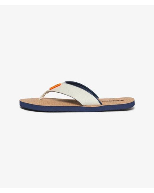 Superdry Brown & Co Cork Graphic Flip Flops for men