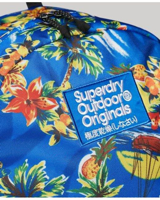Superdry Blue Ladies Classic Printed Montana Backpack