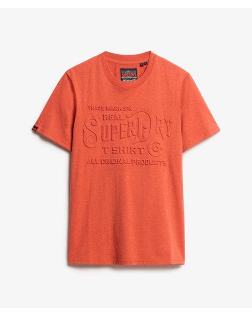 Superdry Orange & Co Workwear Embossed Relaxed T-shirt for men