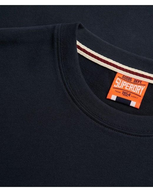 Superdry Blue Sd & Co Logo Embroidered T-shirt for men