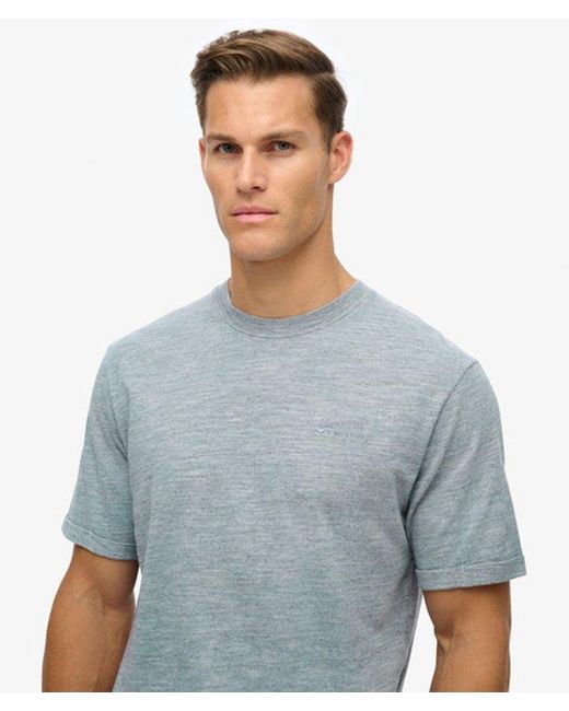 Superdry Blue & Co Loose Fit Overdyed Cotton T-shirt for men