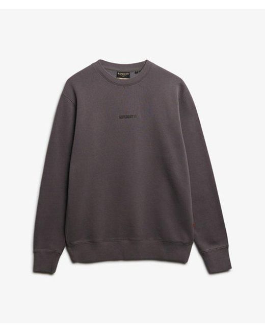 Superdry Gray & Co Micro Logo Crew Sweatshirt for men