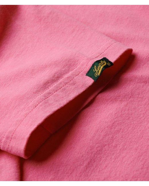 Superdry Pink & Co Varsity Flocked Fitted T-shirt