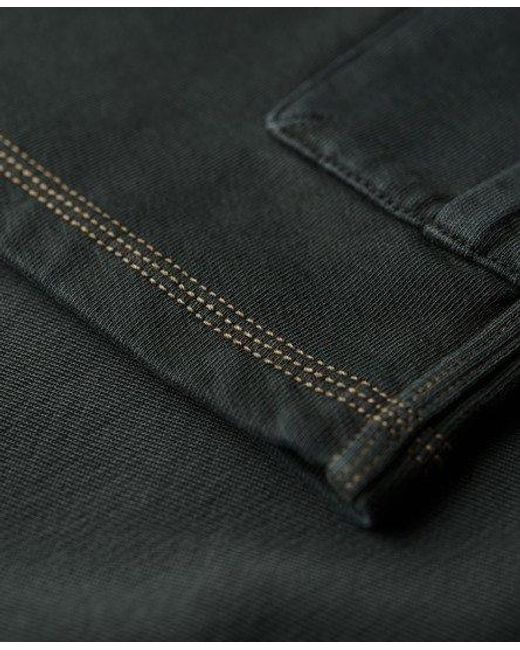 Superdry Black Contrast Stitch Cargo Shorts for men