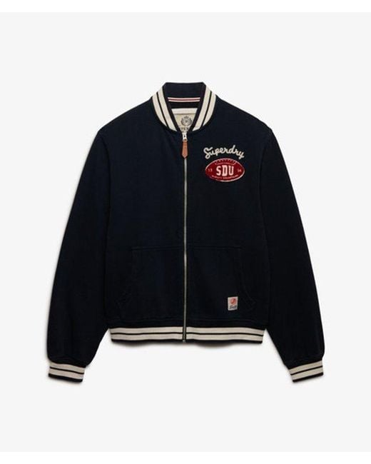Superdry Blue & Co Country Club Jersey Bomber Jacket