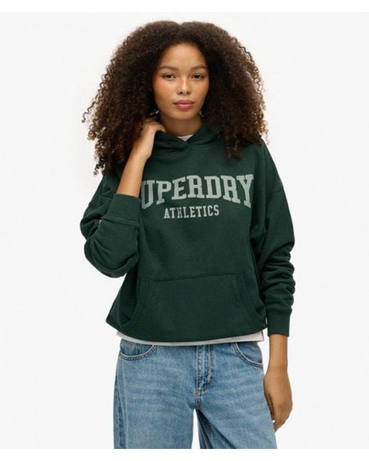 Femme Sweat À Capuche Athletic Essentials Coupe Décontractée Taille Superdry en coloris Green