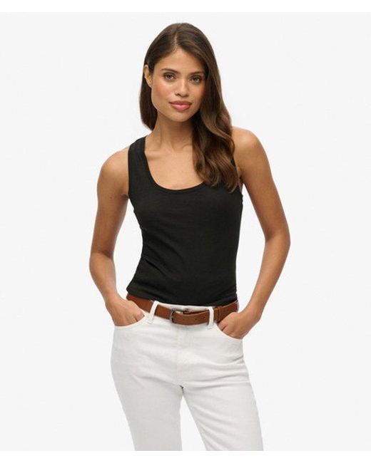Superdry Black & Co Studios Lightweight Racer Vest Top