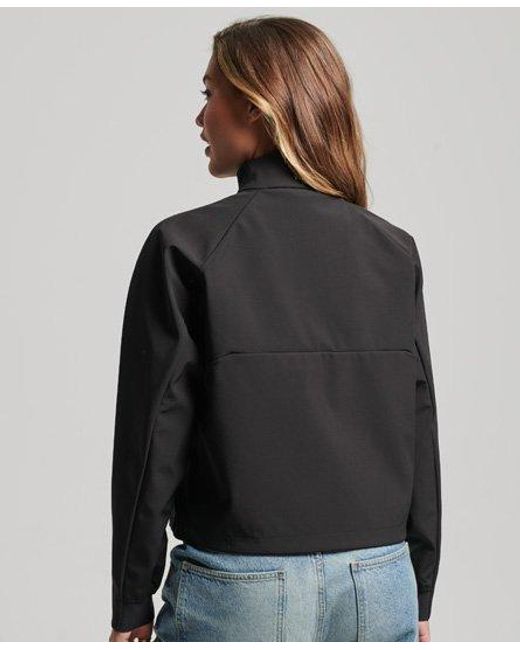 Superdry Black Tech Softshell Track Jacket