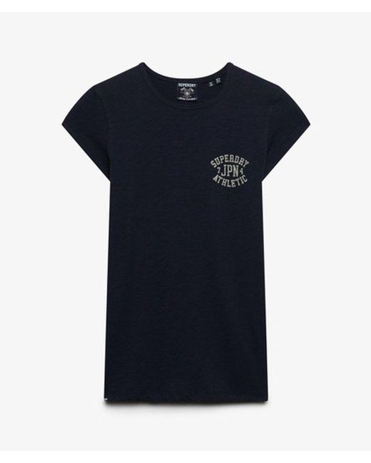 Superdry Blue Athletic Essential Slub T-Shirt