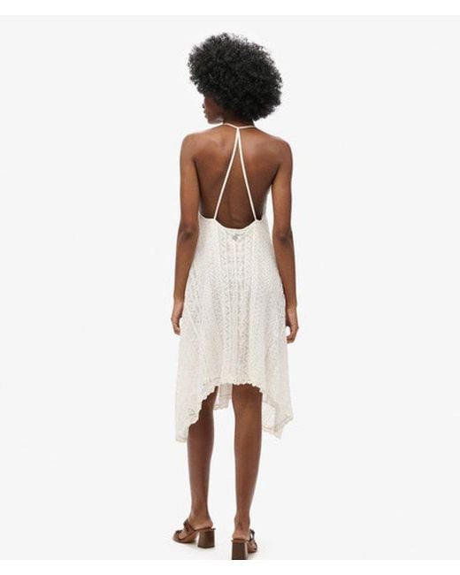 Superdry Natural All Lace Sleeveless Midi Dress