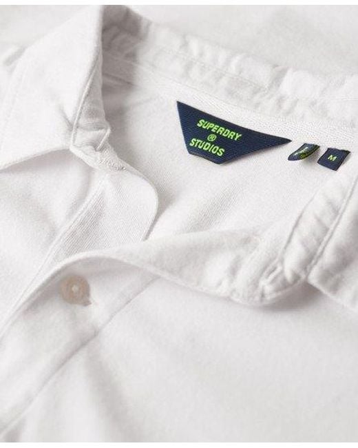 Superdry White Jersey Polo Shirt for men