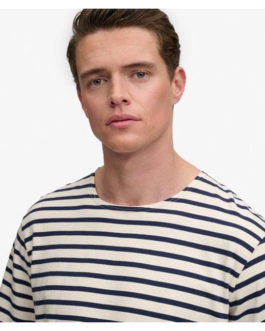 Superdry Blue & Co The Merchant Store - Stripe Long Sleeve Top for men