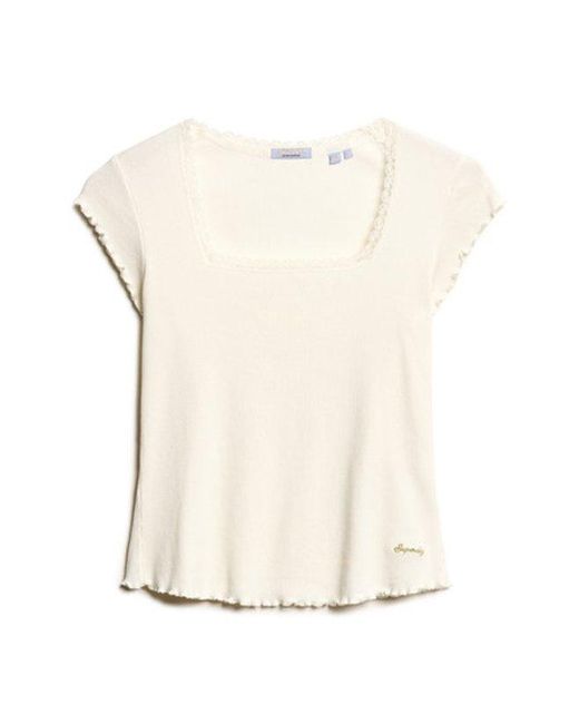 Superdry White & Co Athletic Essentials Square Neck Top