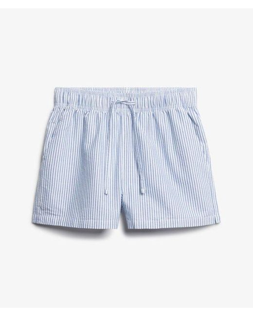 Superdry Blue & Co Organic Cotton Stripe Elasticated Shorts
