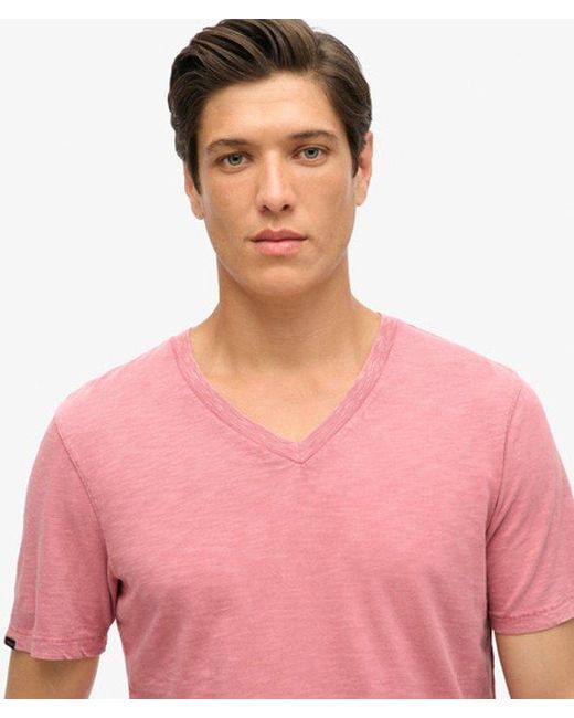 Superdry Red & Co V-neck Slub Short Sleeve T-shirt for men