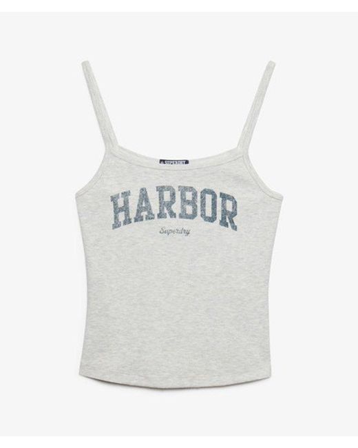 Superdry Gray & Co Athletic Essentials Graphic Print Cami Top