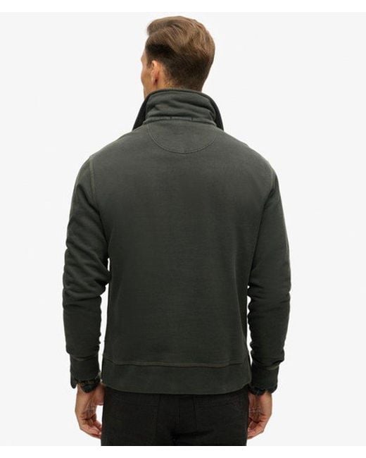Superdry Green & Co Contrast Stitch Half Zip Sweatshirt for men