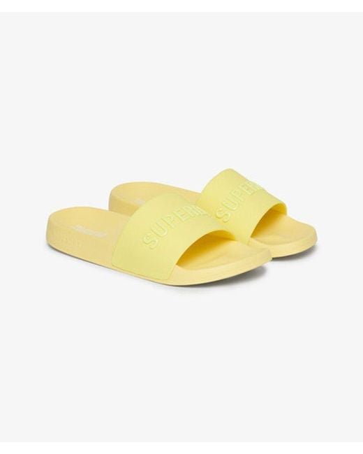 Superdry Yellow & Co Vegan Logo Pool Sliders