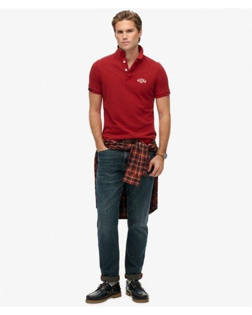 Superdry Red & Co Vintage Athletic Embroide for men